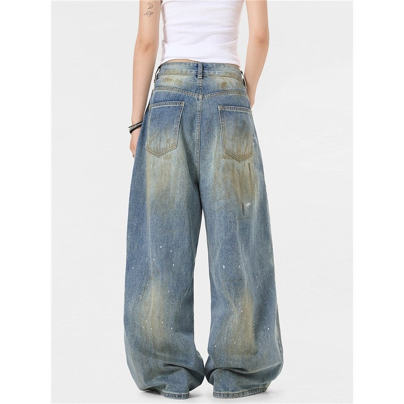 High Street Ripped Wide Leg Jeans
