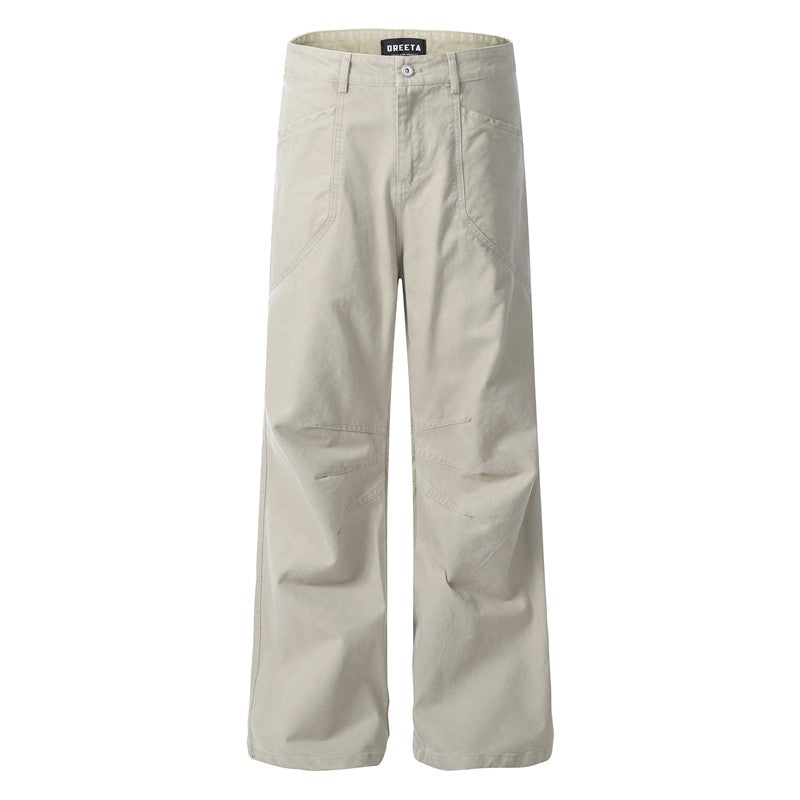 Vintage Washed Straight Leg Cargo Pants