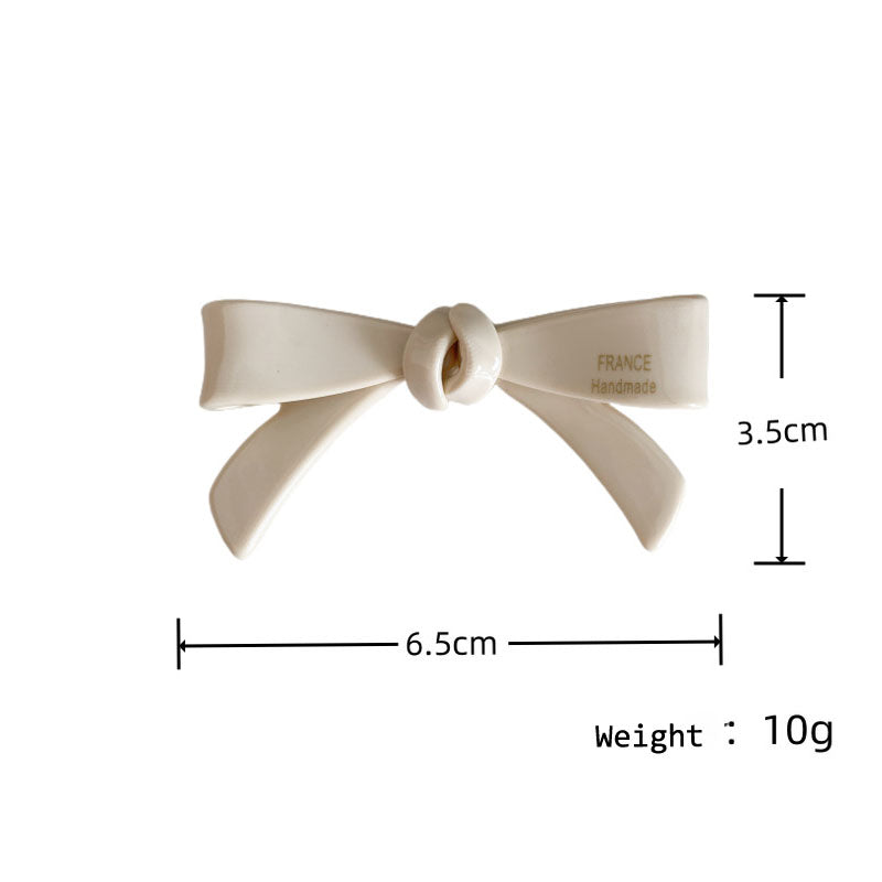 Chic Solid Color Bow Knot Hair Clip