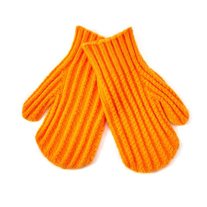 Cute Solid Color Ribbed Simple Knit Gloves