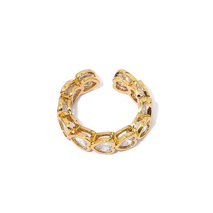 Love Zircon Simple Adjustable Rings