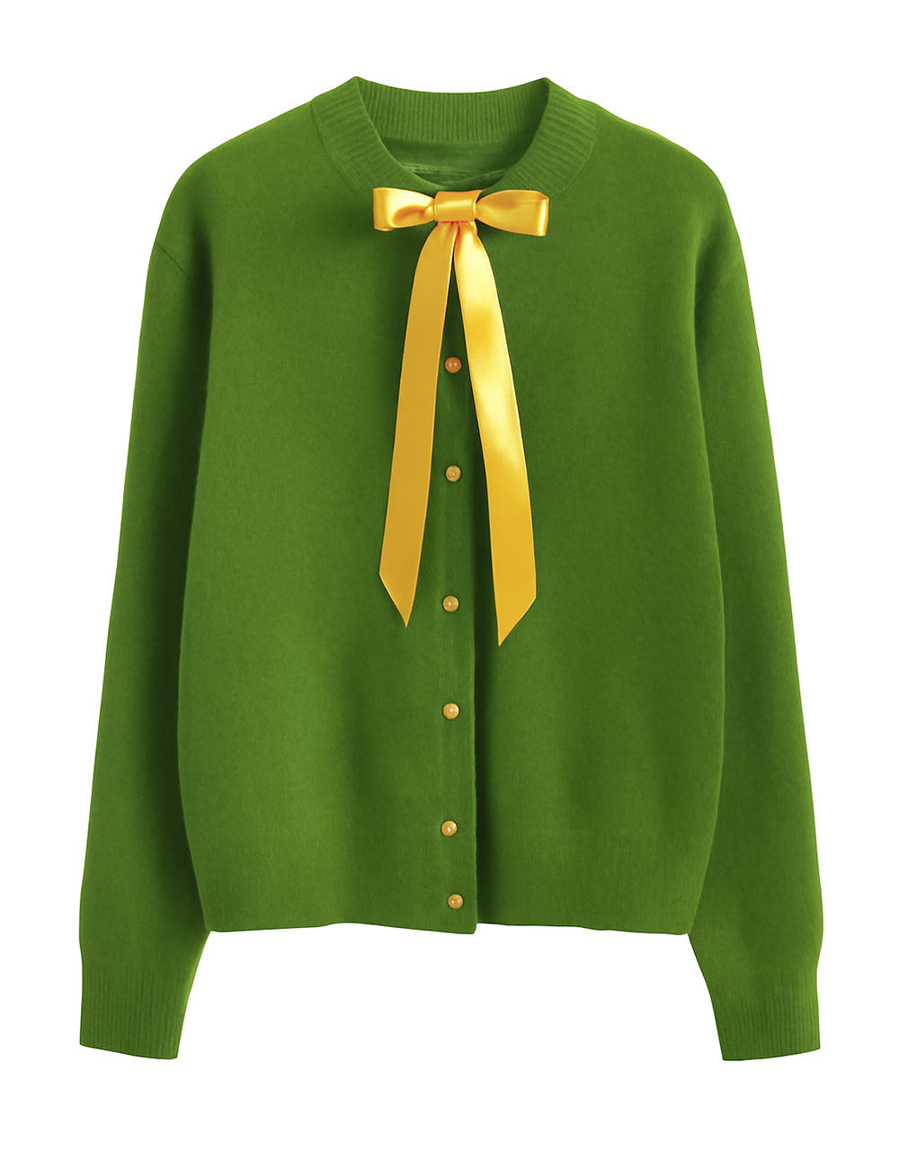 Minimalist Round Neck Long Sleeve Cropped Cardigan