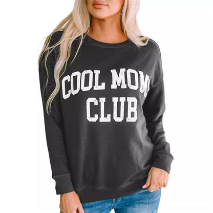 Casual Letter Print Long Sleeve Pullover Sweatshirt
