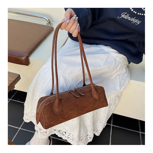 Solid Matte Shoulder Tote Bag