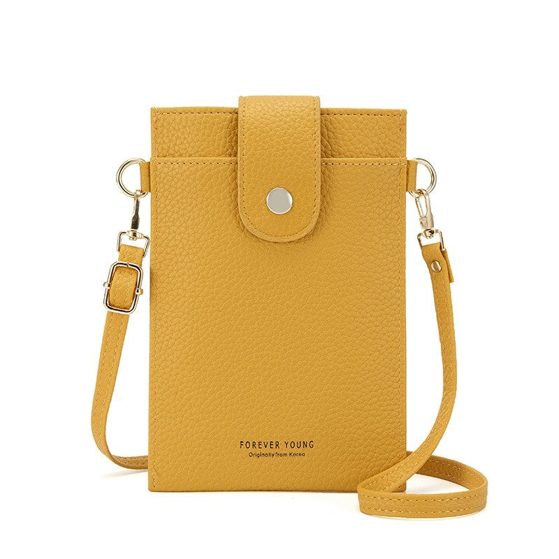 Solid Color Simple Crossbody Mobile Phone Bag