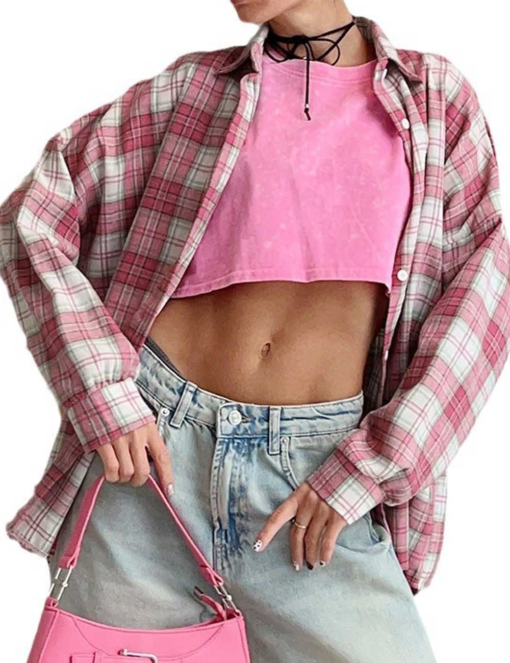 Classic Plaid Long Sleeve Button Down Shirt