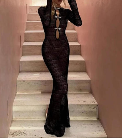 Hollow Out Backless Split Cover Up