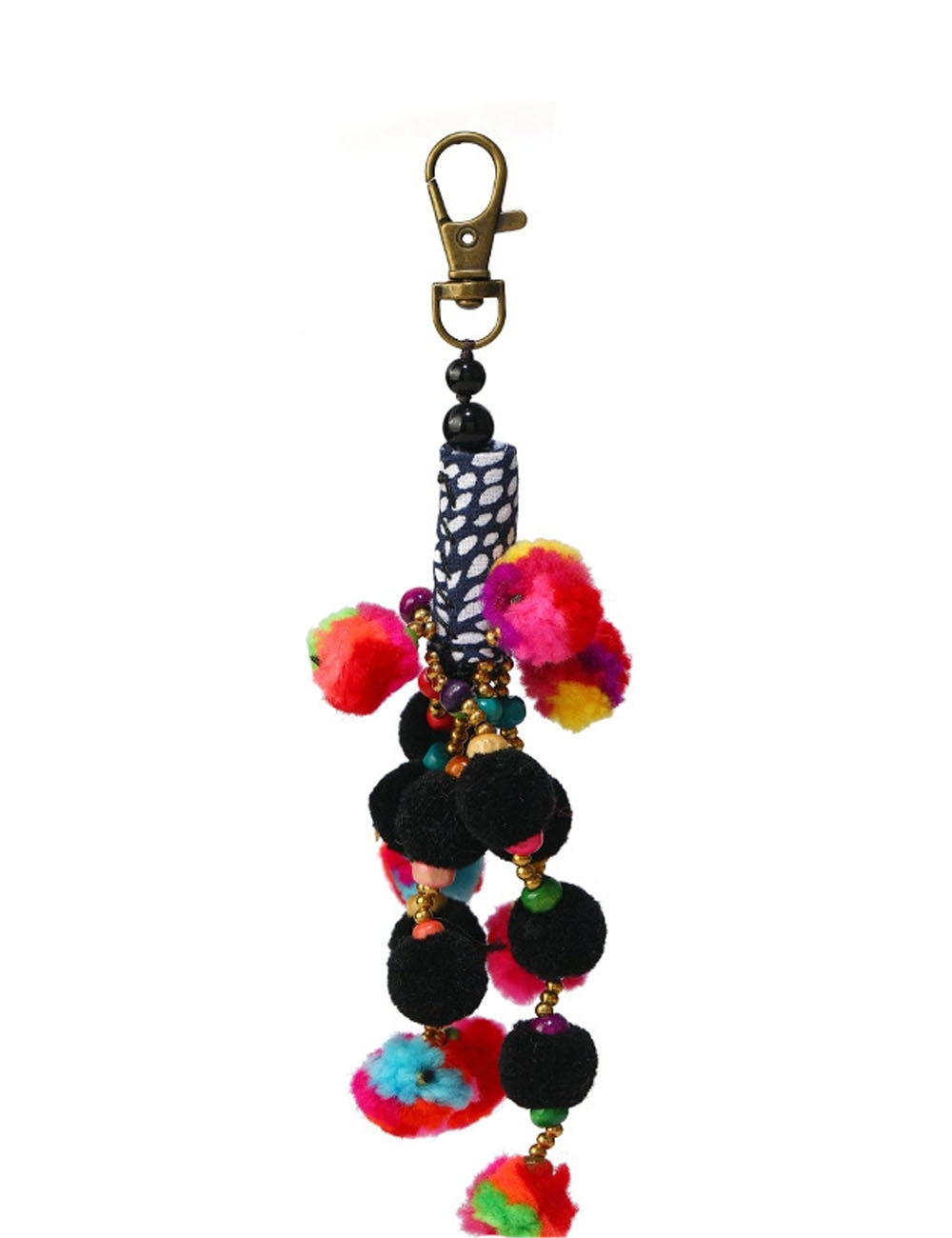 Vintage Bohemian Pom-Pom Tassel Bag Charm