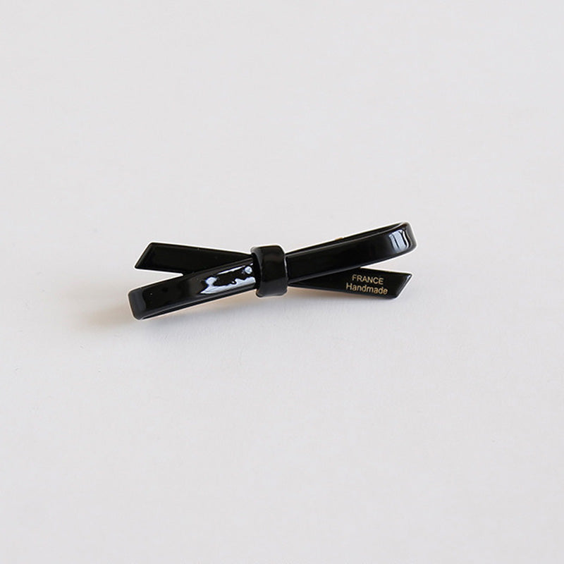 Elegant Minimalist Crossed Bow Acetate Hair Clip