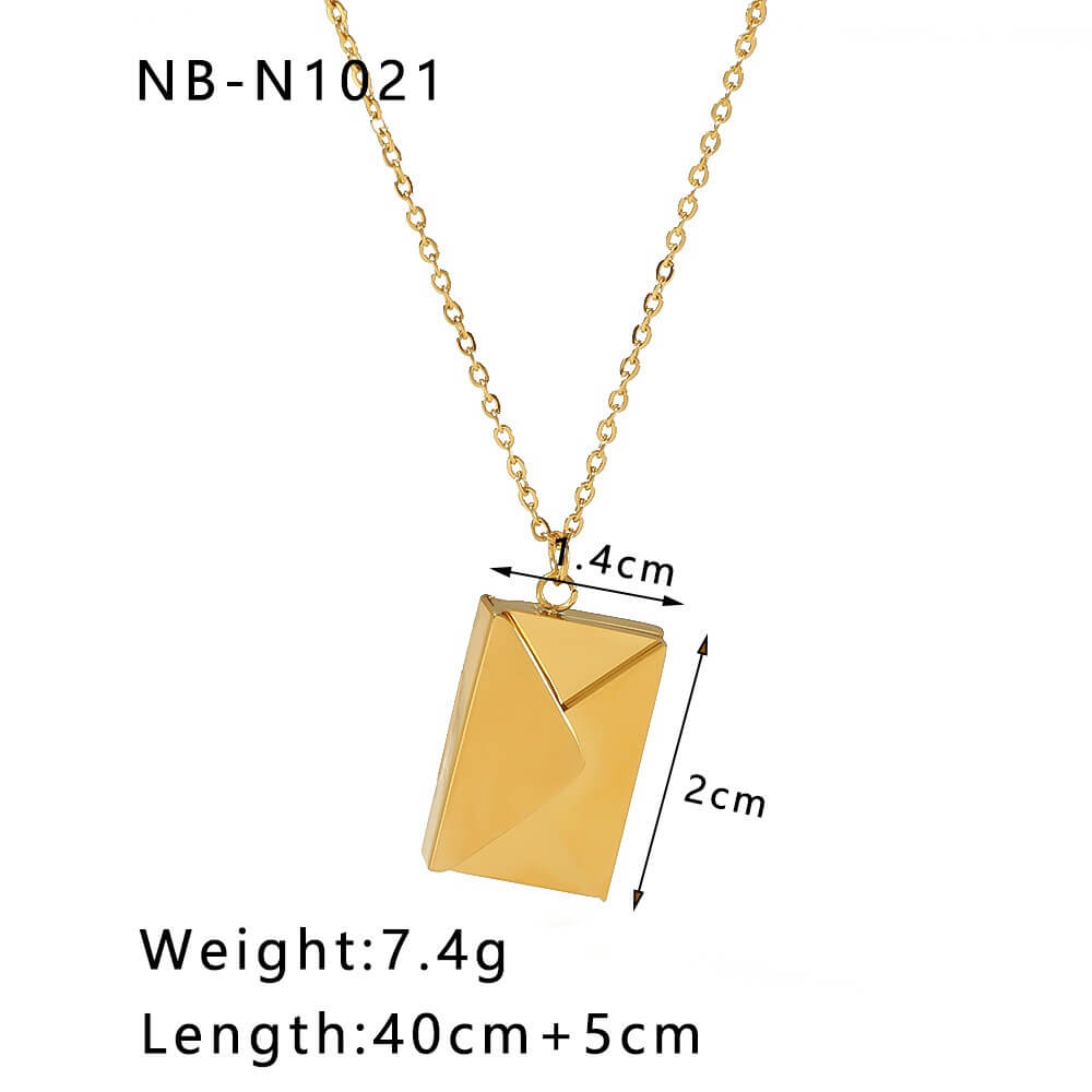 Simple Zircon Pendant Chain Necklace