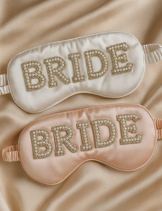 Elegant Pearl Decor Light Blocking Sleep Mask