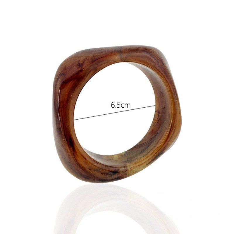 Irregular Metal Acrylic Layered Bracelets