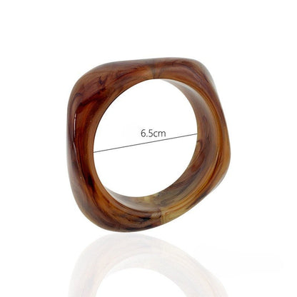 Irregular Metal Acrylic Layered Bracelets