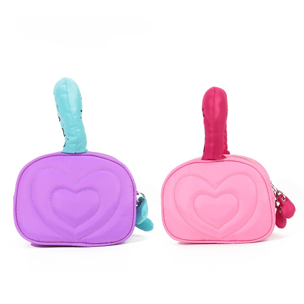 Love Color Block Letter Make Up Bag