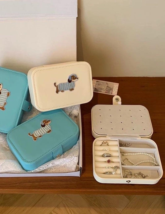 Cute Embroidered Large Capacity Jewelry Case