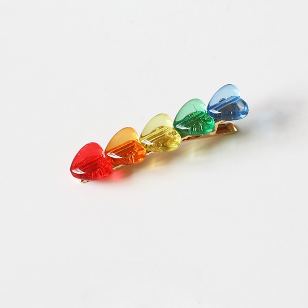 Gradient Color Love Cute Hair Clips