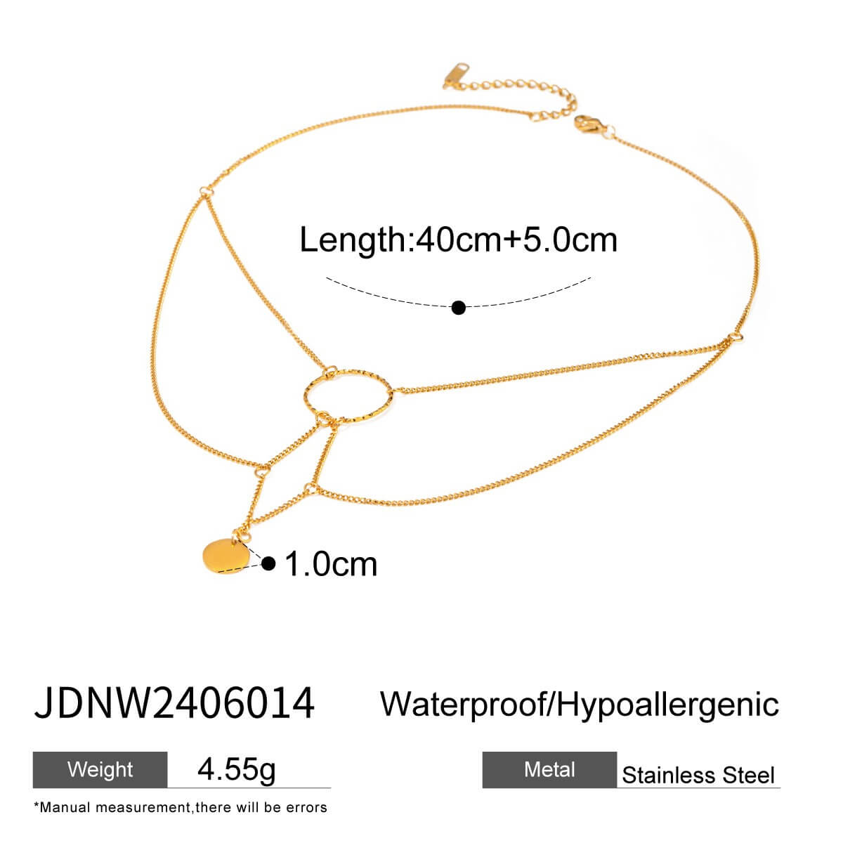 Elegant Layering Round Pendant Choker Necklace