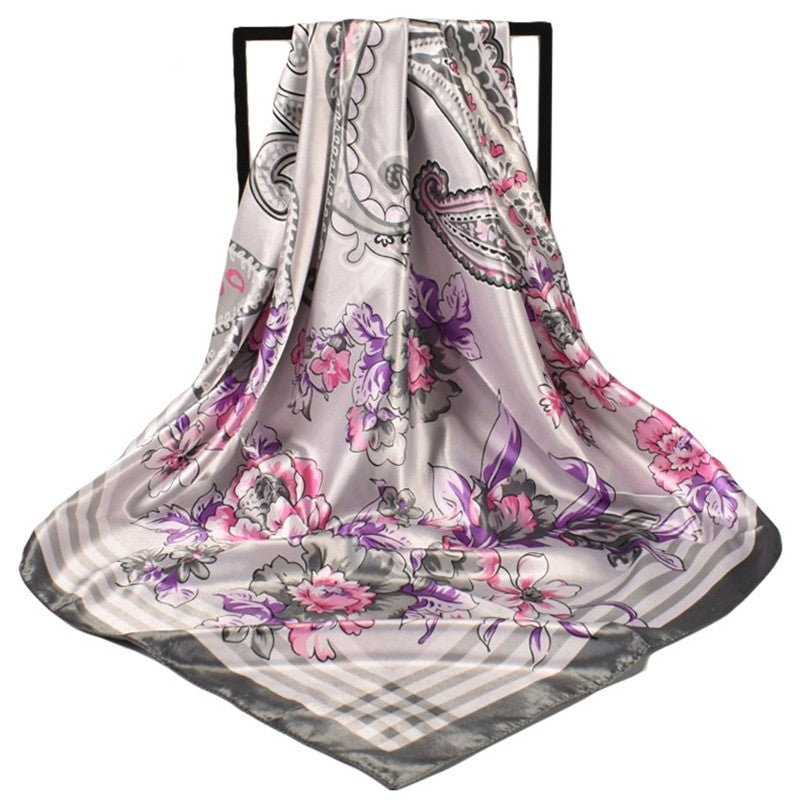 Vintage Botanical Floral Pattern Square Scarf