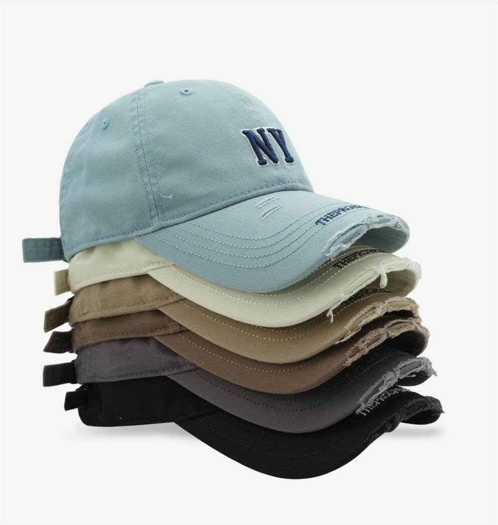 Ripped Letter Embroidered Baseball Caps