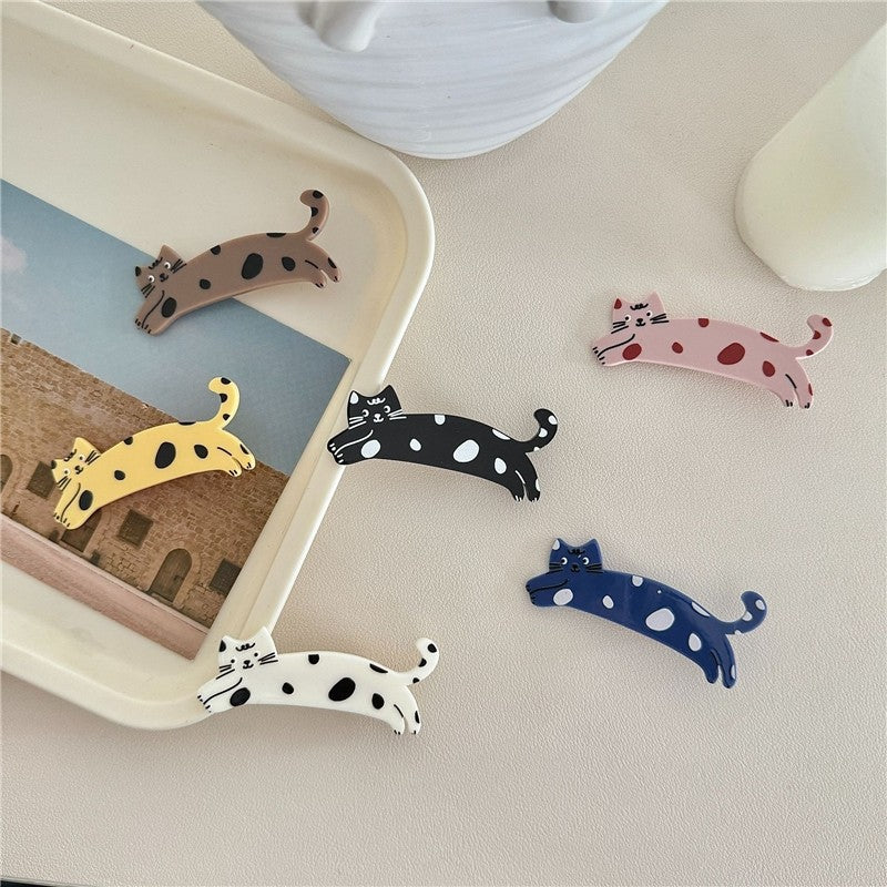 Cute Spotted Cat Duckbill Hair Clip