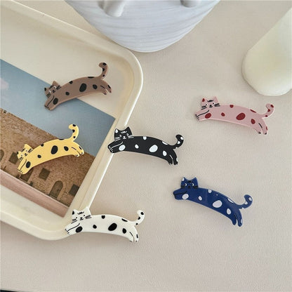 Cute Spotted Cat Duckbill Hair Clip