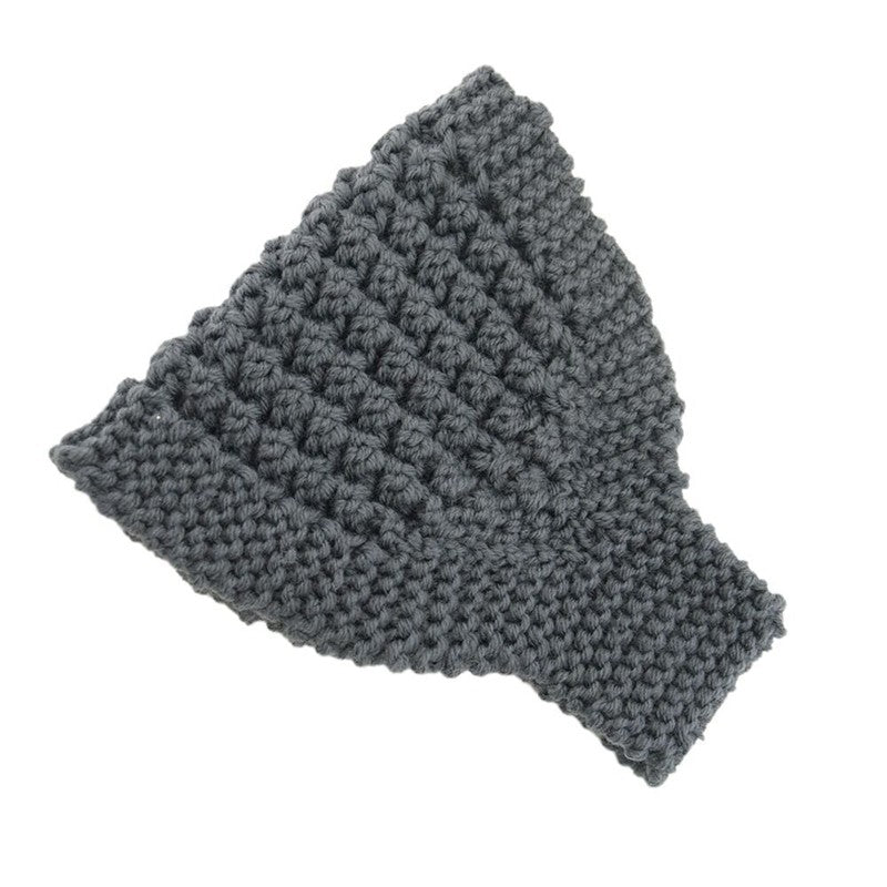 Solid Color Knitted Warm Ear Protection Beanie