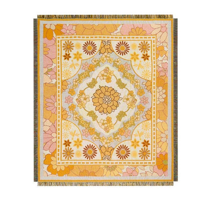 Soft Floral Throw Blanket Outdoor Beach Towel