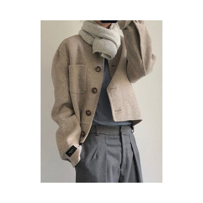 Stylish Solid Warm Short Scarf