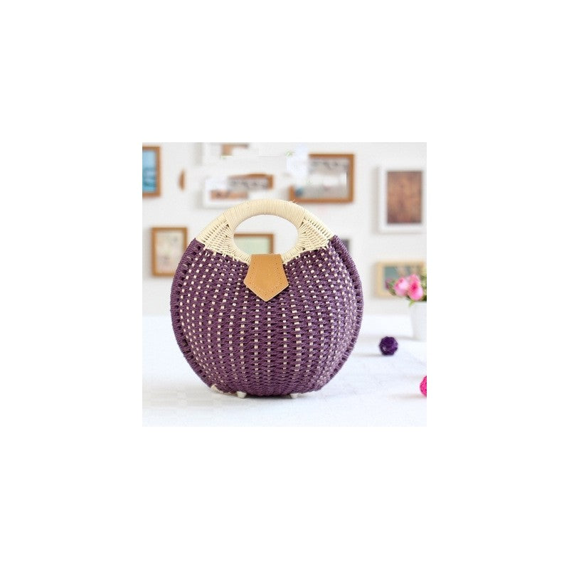 Fashion Rattan Weaving Hand Bag