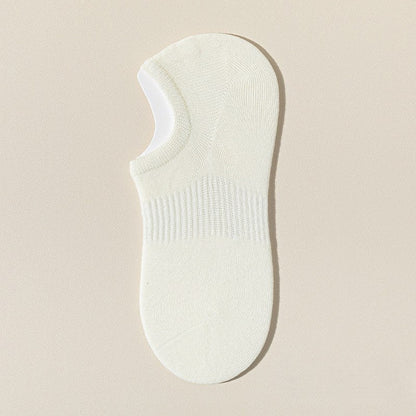 Solid Color Ribbed Low Ankle Socks