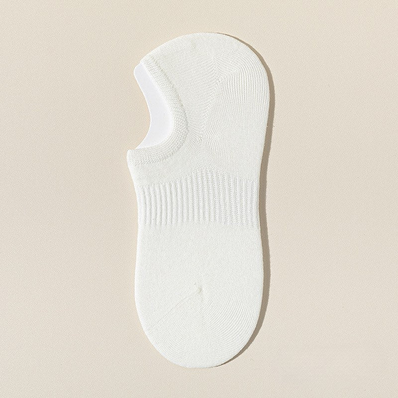 Solid Color Ribbed Low Ankle Socks