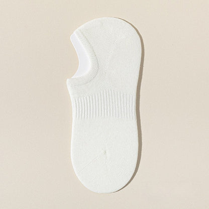 Solid Color Ribbed Low Ankle Socks