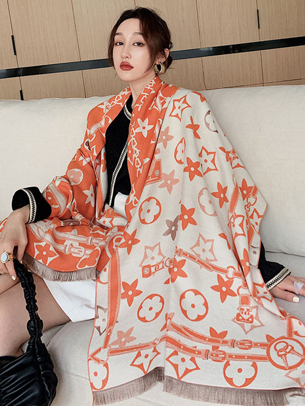 Original Warm Letter Print Shawl&Scarf