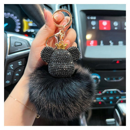 Diamond Bear Fur Keychain