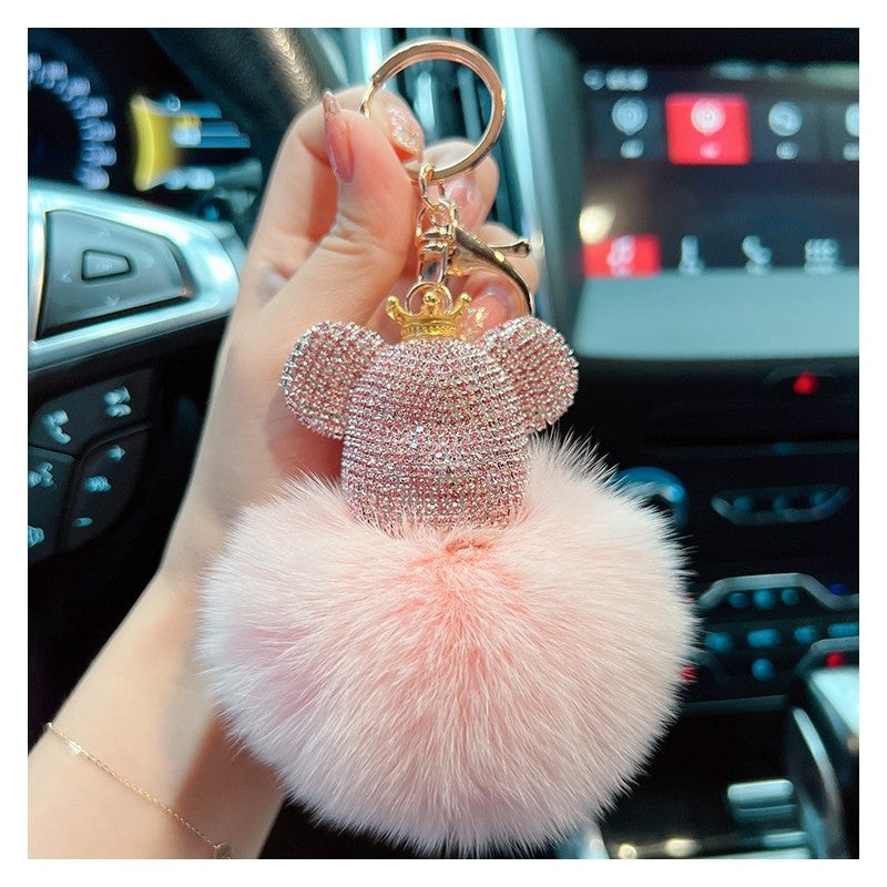 Diamond Bear Fur Keychain