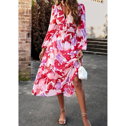 Bohemian Resort Casual Printed Long Skirt