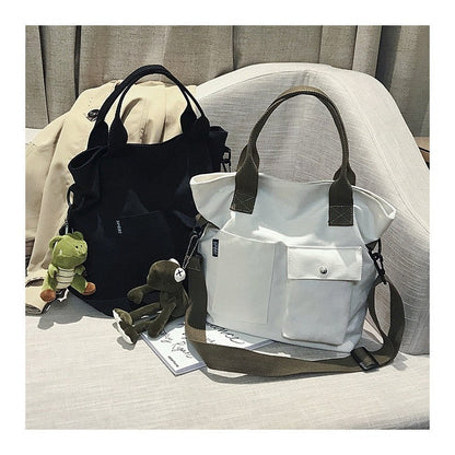 Canvas Large Capacity One-Shoulder Diagonal Handbag