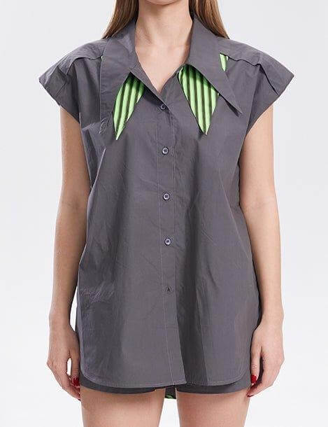 Lapel Casual Shirts Shorts Sets