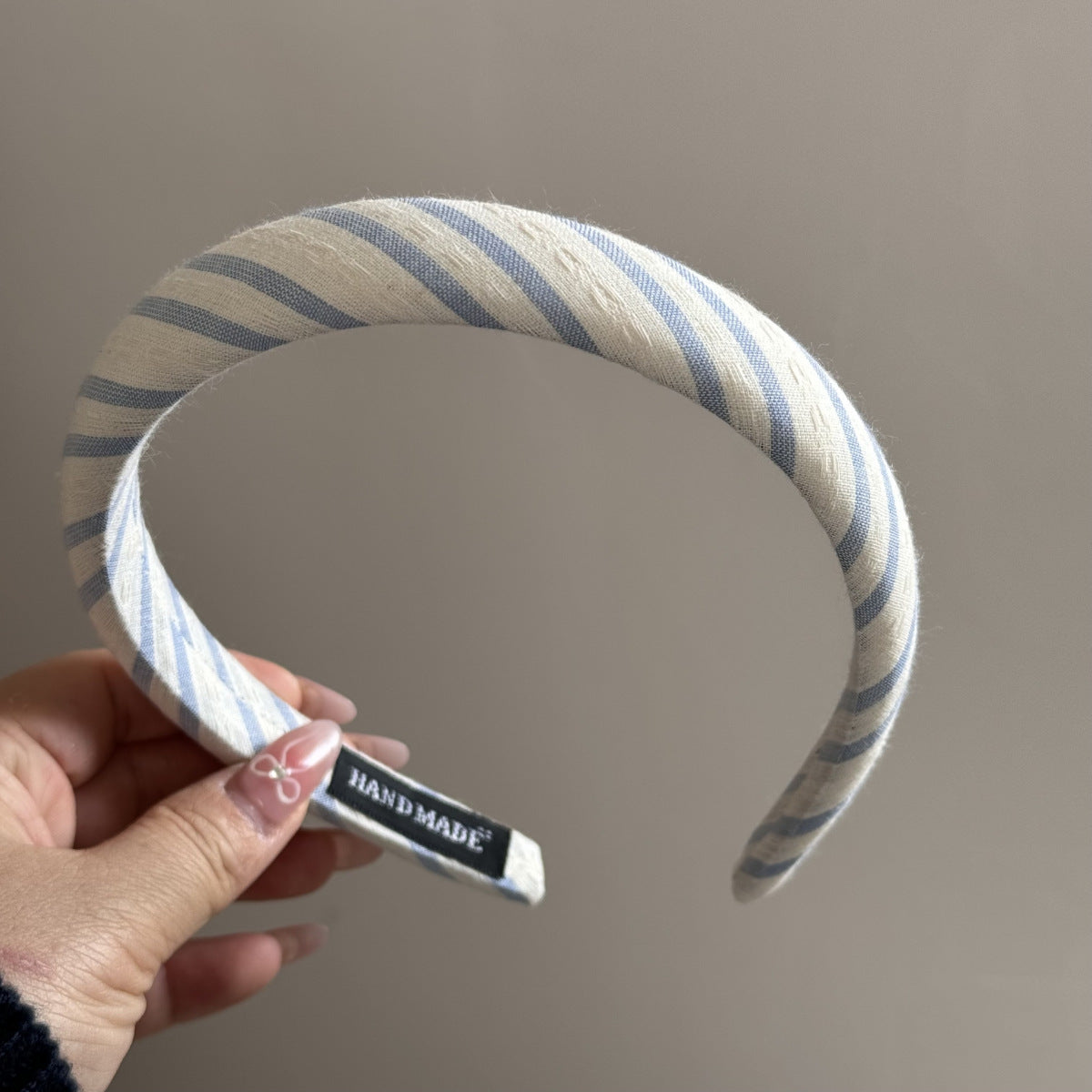 Blue Plaid Cute Wide Padded Headbands