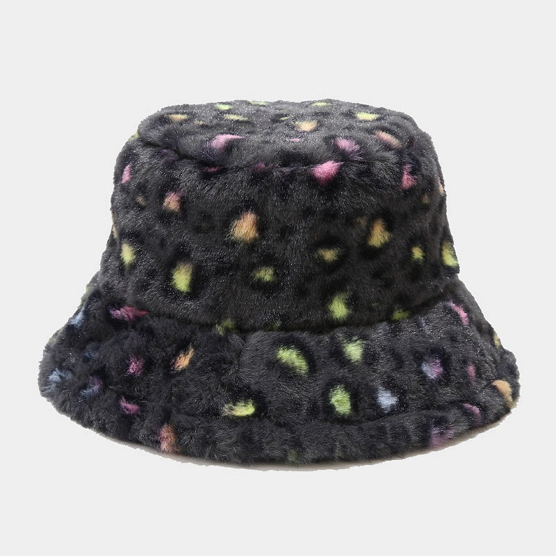 Versatile Leopard Print Thicken Bucket Hats