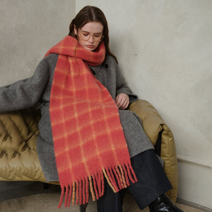 Simple Soft Plaid Soft Warm Scarve