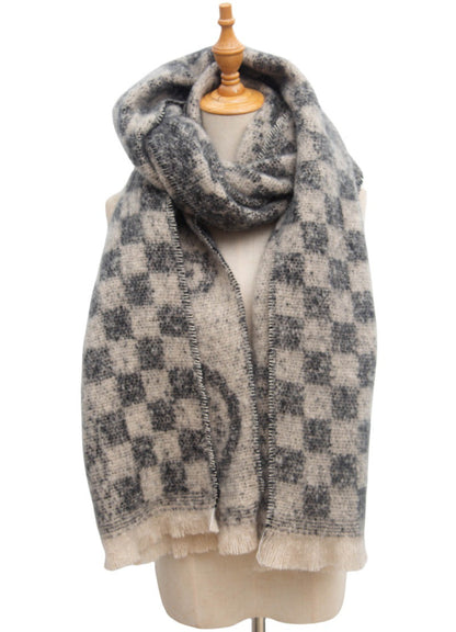 Plaid Print Vintage Scarves