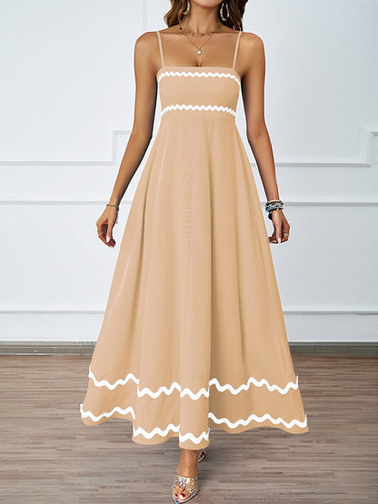 Ruffle Sleeveless Spaghetti Maxi Dress