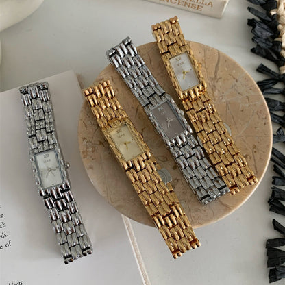 Classic Rectangular Dial Quartz Wrist Watch