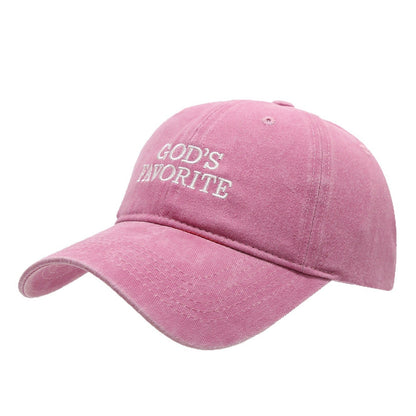 Letter Embroidered Solid Color Baseball Cap