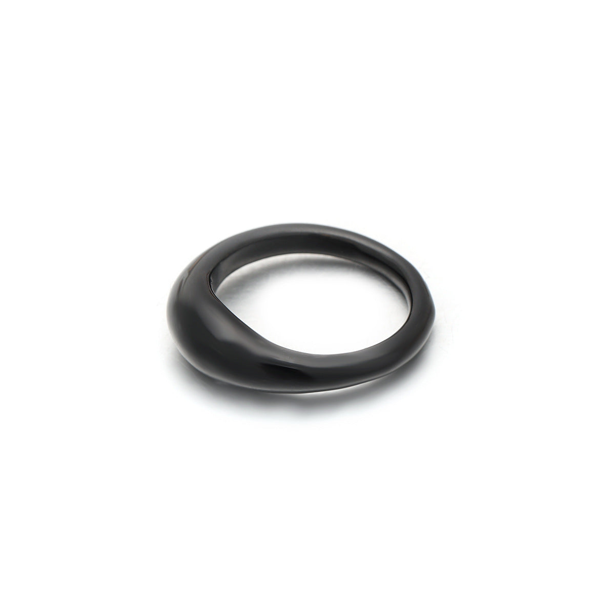 Simple Solid Color Oil Drip Rings