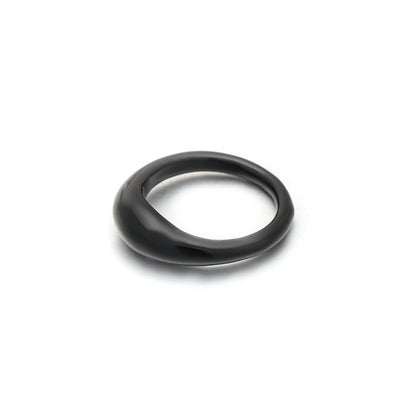 Simple Solid Color Oil Drip Rings