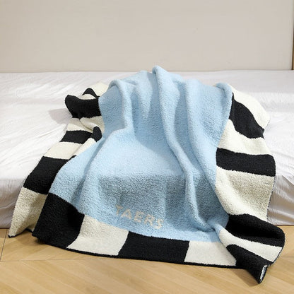 Retro Plaid Thickened Soft Velvet Blanket