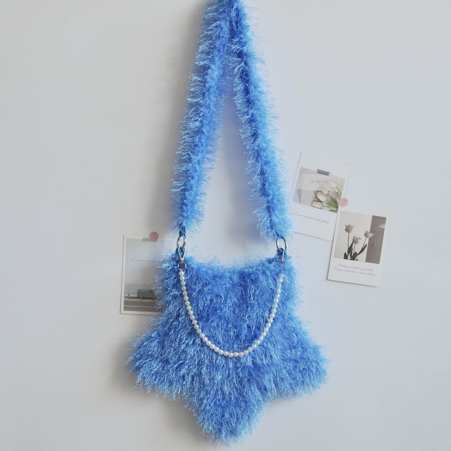 Star Shaped Cute Tassel Plush Shoulder Bag