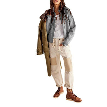 Stand Collar Button Cardigan